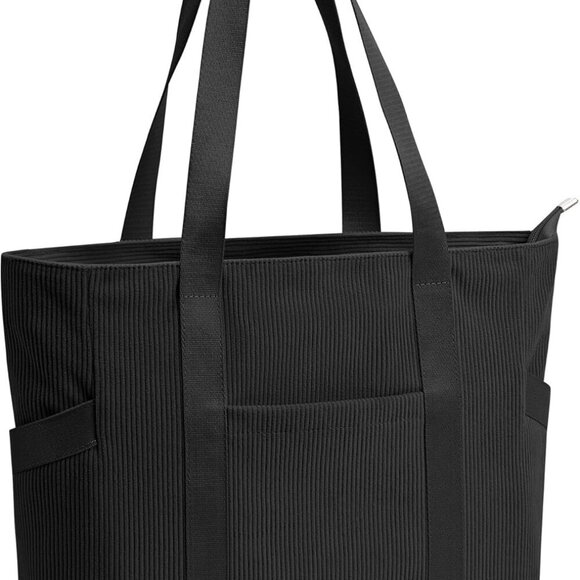 Large Waterproof Nylon Tote Bag with Compartments for Work Travel Gym - Picture 1 of 8